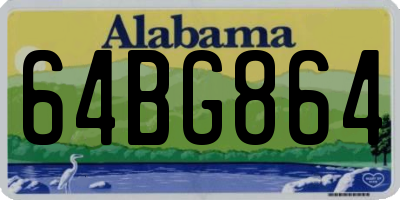 AL license plate 64BG864