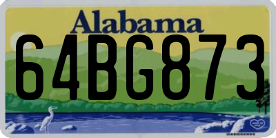 AL license plate 64BG873