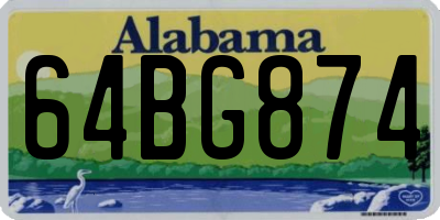 AL license plate 64BG874