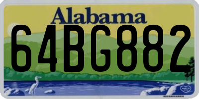 AL license plate 64BG882