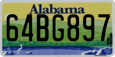 AL license plate 64BG897