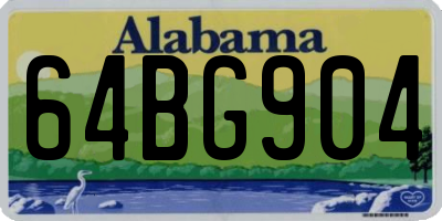 AL license plate 64BG904