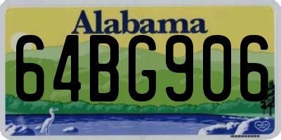 AL license plate 64BG906