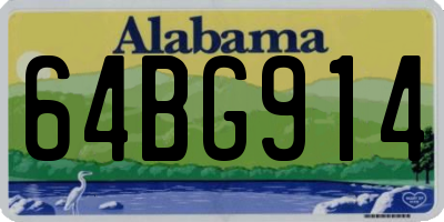 AL license plate 64BG914