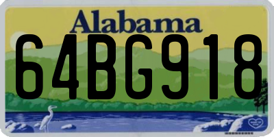 AL license plate 64BG918