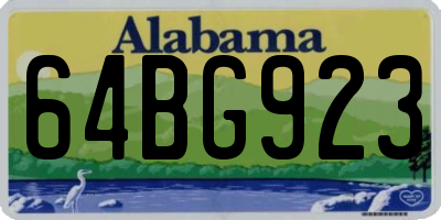 AL license plate 64BG923