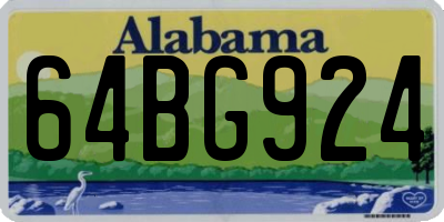 AL license plate 64BG924