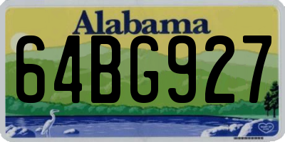 AL license plate 64BG927