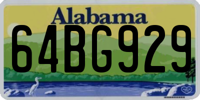 AL license plate 64BG929