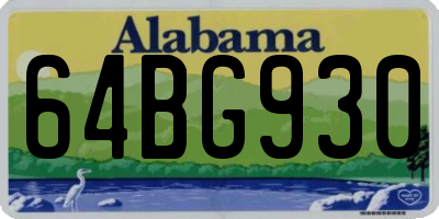 AL license plate 64BG930
