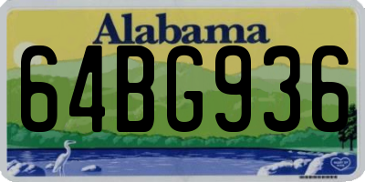 AL license plate 64BG936