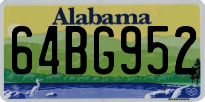 AL license plate 64BG952