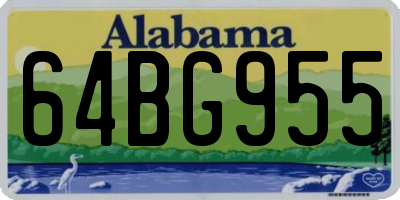 AL license plate 64BG955