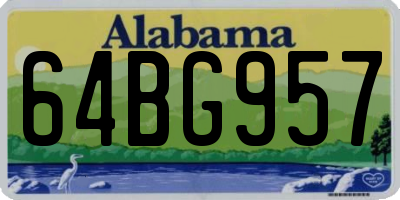 AL license plate 64BG957