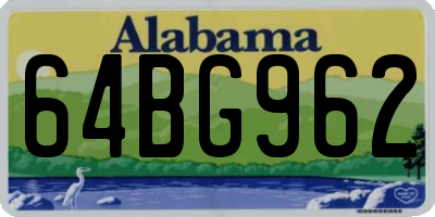 AL license plate 64BG962