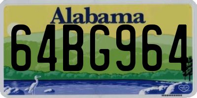 AL license plate 64BG964
