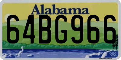 AL license plate 64BG966