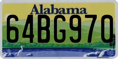 AL license plate 64BG970