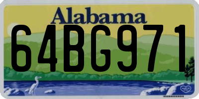 AL license plate 64BG971