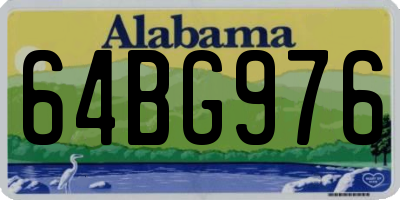 AL license plate 64BG976