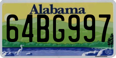 AL license plate 64BG997