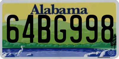 AL license plate 64BG998