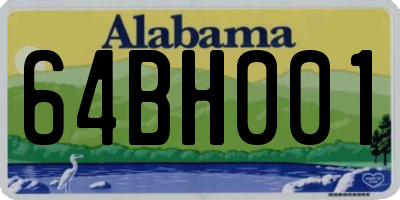 AL license plate 64BH001