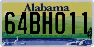 AL license plate 64BH011