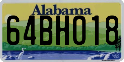 AL license plate 64BH018