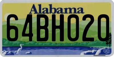 AL license plate 64BH020