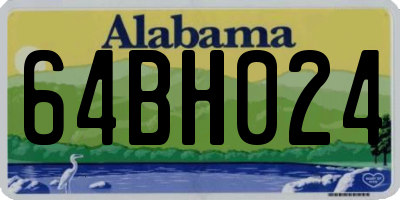 AL license plate 64BH024