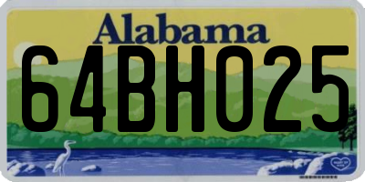 AL license plate 64BH025