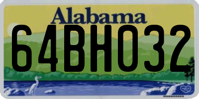 AL license plate 64BH032