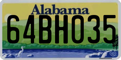 AL license plate 64BH035