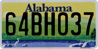 AL license plate 64BH037
