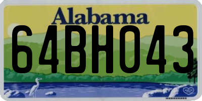 AL license plate 64BH043