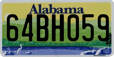 AL license plate 64BH059