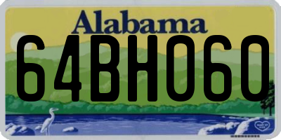 AL license plate 64BH060