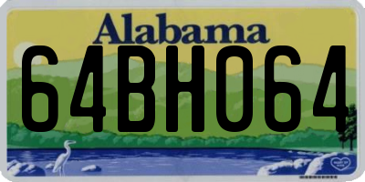 AL license plate 64BH064