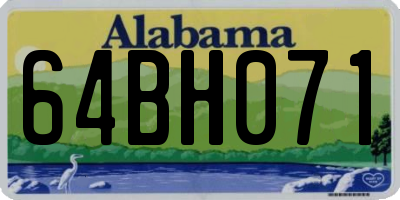 AL license plate 64BH071