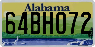 AL license plate 64BH072