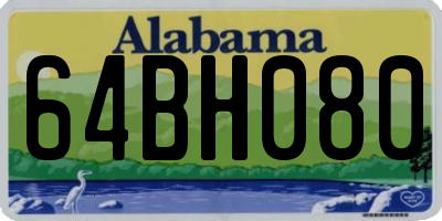 AL license plate 64BH080