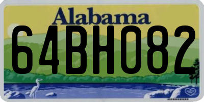 AL license plate 64BH082