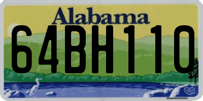 AL license plate 64BH110