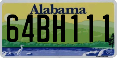 AL license plate 64BH111