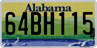 AL license plate 64BH115