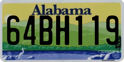AL license plate 64BH119