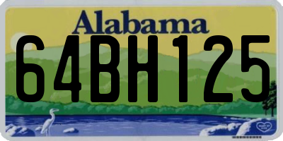 AL license plate 64BH125