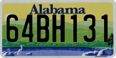 AL license plate 64BH131