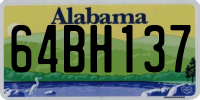 AL license plate 64BH137